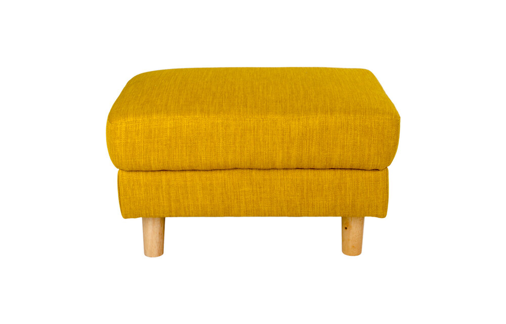 Artena Poef - Poef in curry fluweel 52x68xH42 cm