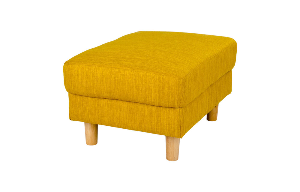 Artena Poef - Poef in curry fluweel 52x68xH42 cm