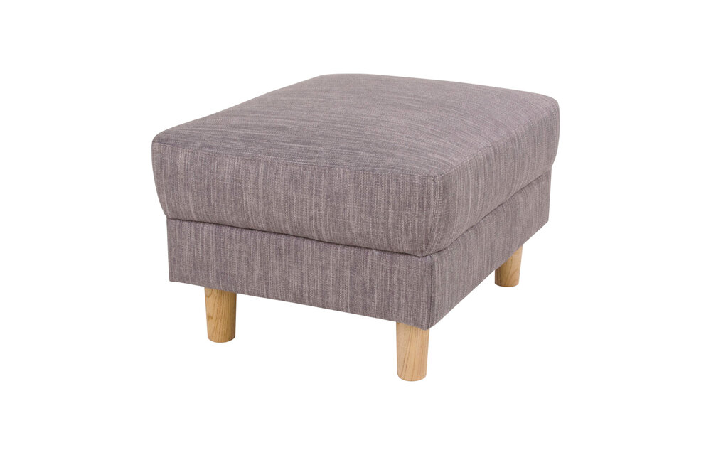 Artena Poef - Poef in grijs fluweel 52x68xH42 cm