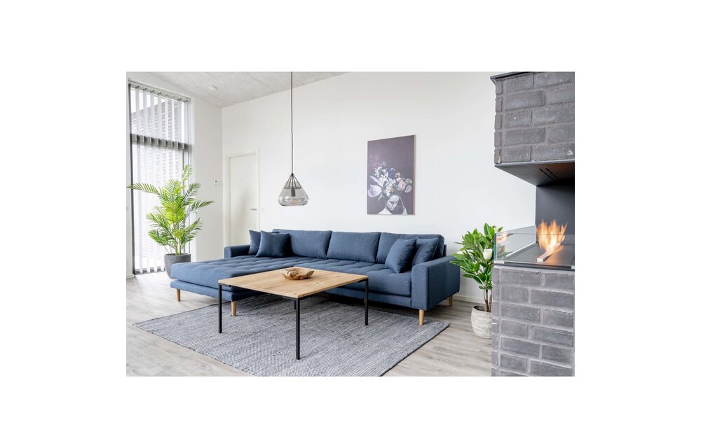 Lido Lounge Bank - Bank links gericht in blauw fluweel HN1003