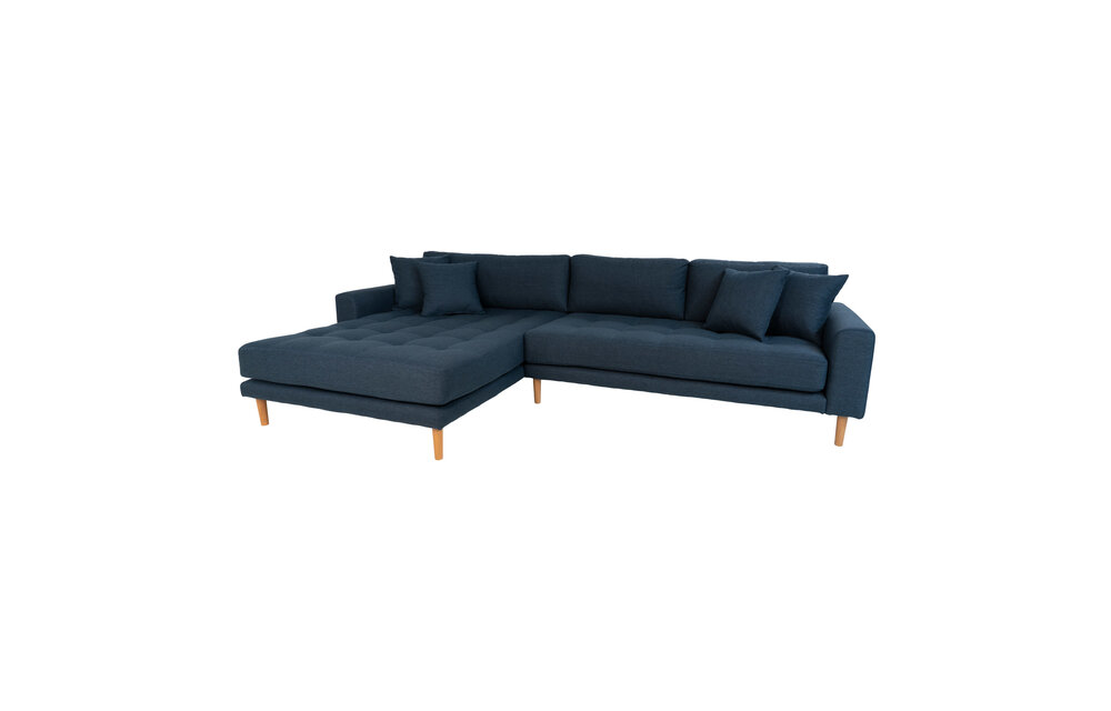 Lido Lounge Bank - Bank links gericht in blauw fluweel HN1003