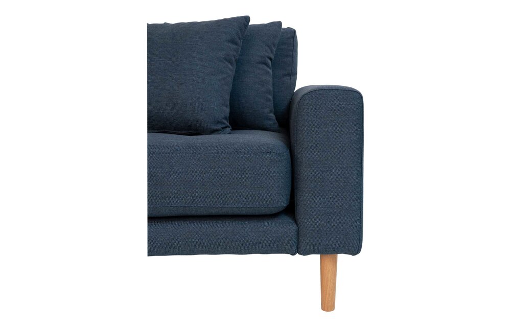 Lido Lounge Bank - Bank links gericht in blauw fluweel HN1003