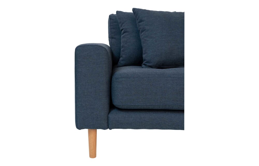 Lido Lounge Bank - Bank rechts gericht in blauw fluweel HN1003