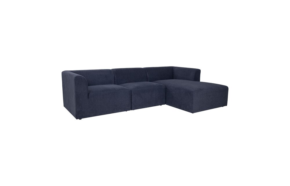 Alba Lounge Bank - Bank in blauw - rechts gericht 160/90x272xH67 cm