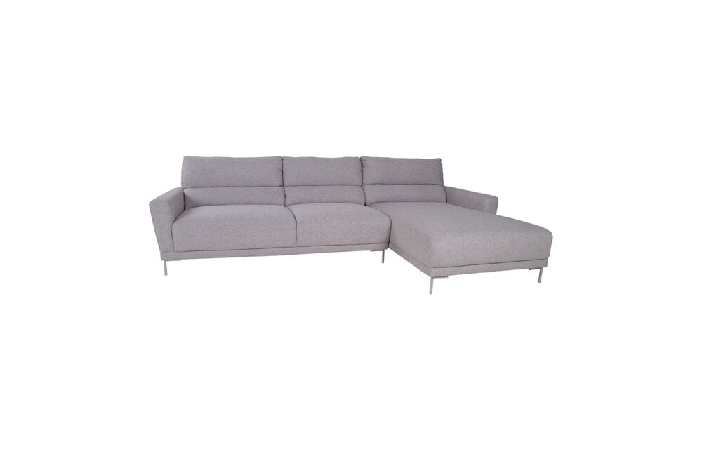 Ascoli Lounge Bank - Bank in lichtgrijs - rechts gericht 277x165/99xH86 cm