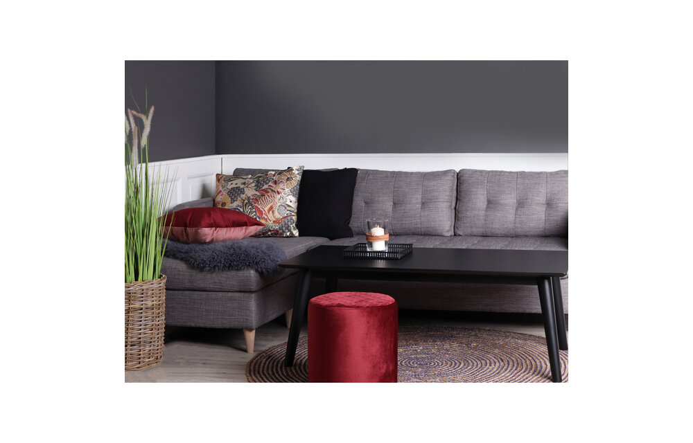Marino Lounge Bank - Bank in lichtgrijs 151/83x219xH80 cm
