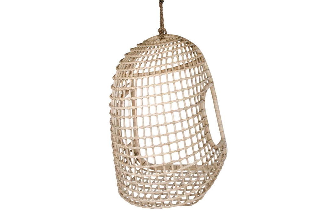 Bohemian hangstoel naturel excl. touw "Amsterdam" - L66xB80xH108 CM