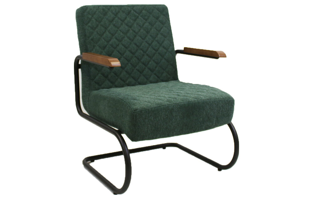 Nigel Fauteuil - Groene stoffen stoel