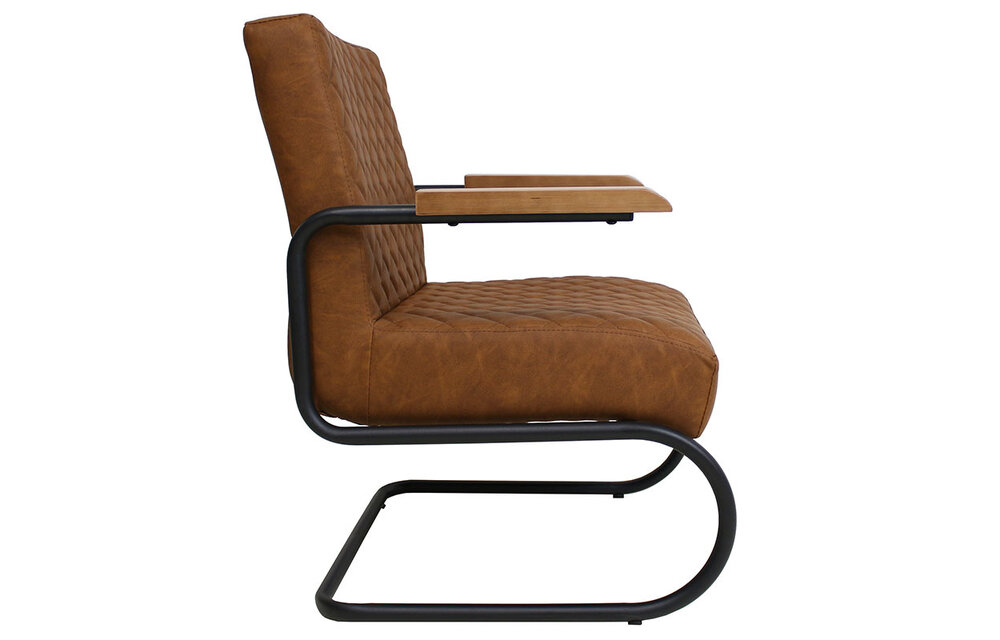 Nigel Fauteuil - Cognac stoffen stoel