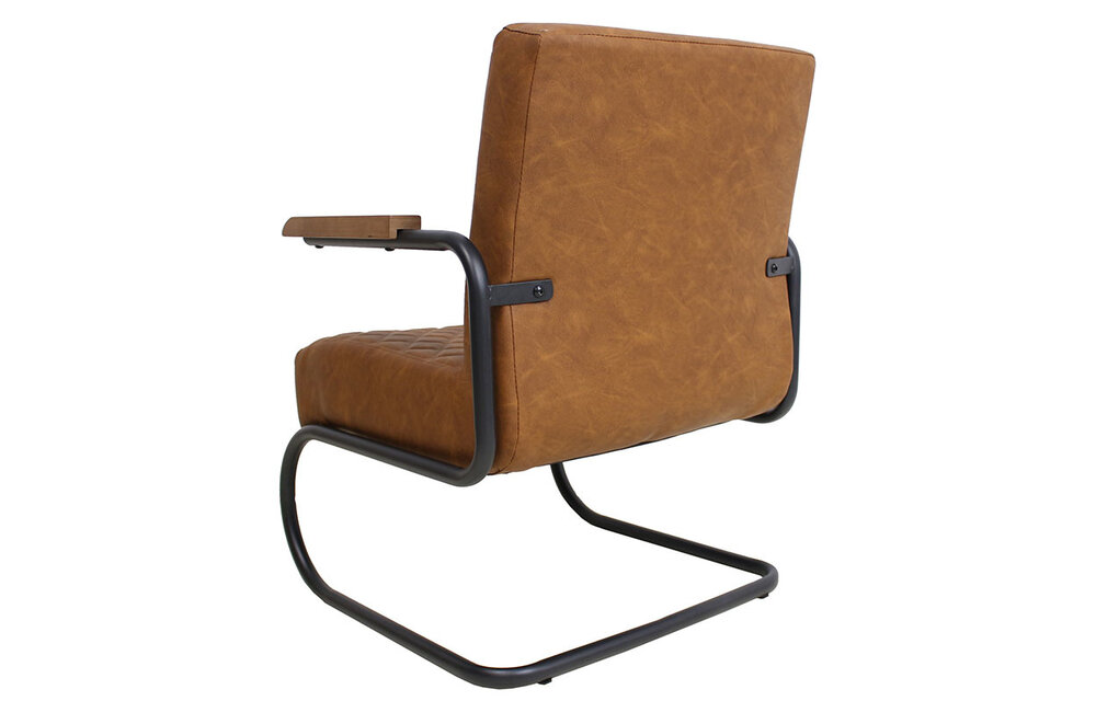 Nigel Fauteuil - Cognac stoffen stoel