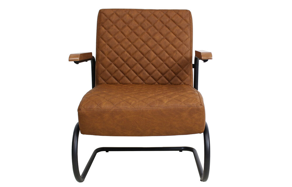 Nigel Fauteuil - Cognac stoffen stoel