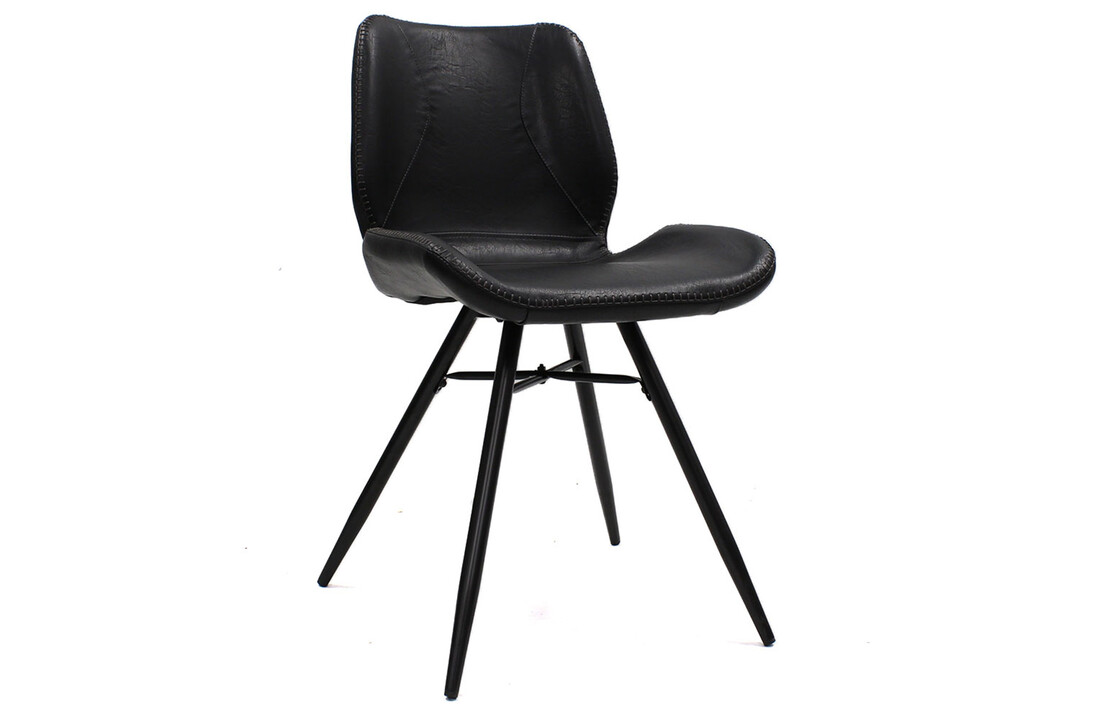 Industriële zwarte ''Barron'' black new PU - B47xH82 cm