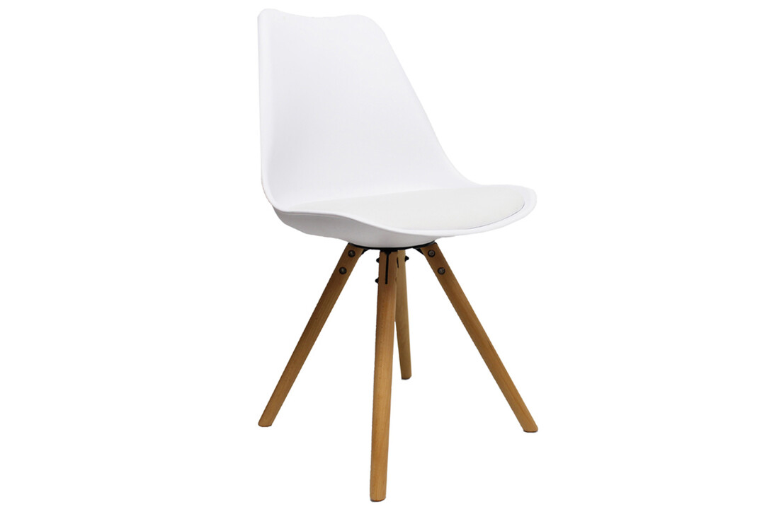 Scandinavisch wit ''Brandy'' eetkamerstoel - B48xd48x83 cm