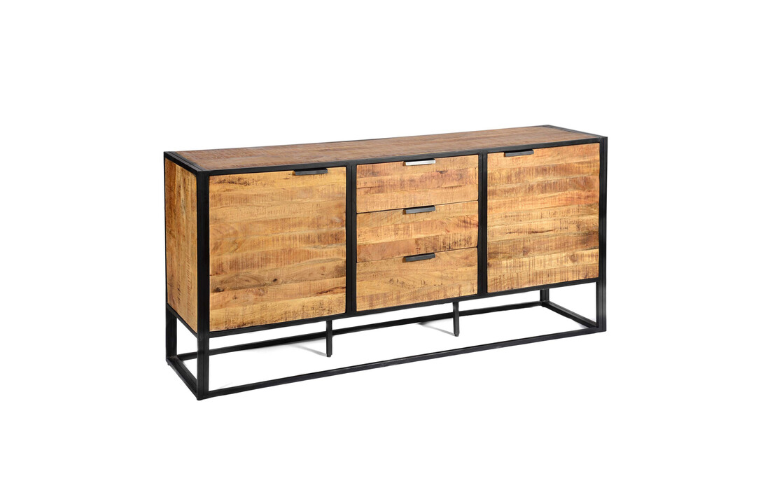 Industriële bruine ''Cordelia'' Dressoir - B180xD45xH86 cm