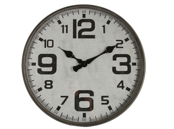 Industriële zwarte wandklok %27%27Louis%27%27 - Ø60CM