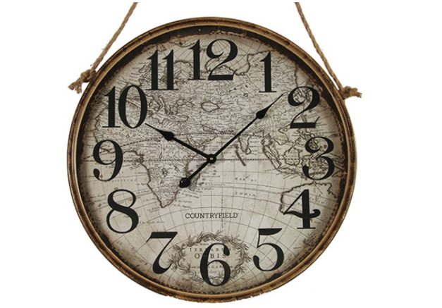 Industriële bruine hangklok %27%27Bob%27%27 - Ø67CM Industriële bruine hangklok %27%27Bob%27%27 - Ø67CM