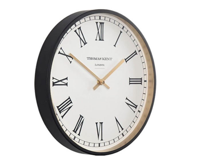 Klassieke zwart/witte wandklok %27%27Clocksmith%27%27 - Ø30CM