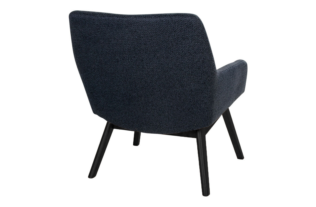Grijze fauteuil ''London'' met zwarte poten - zithoogte 40cm