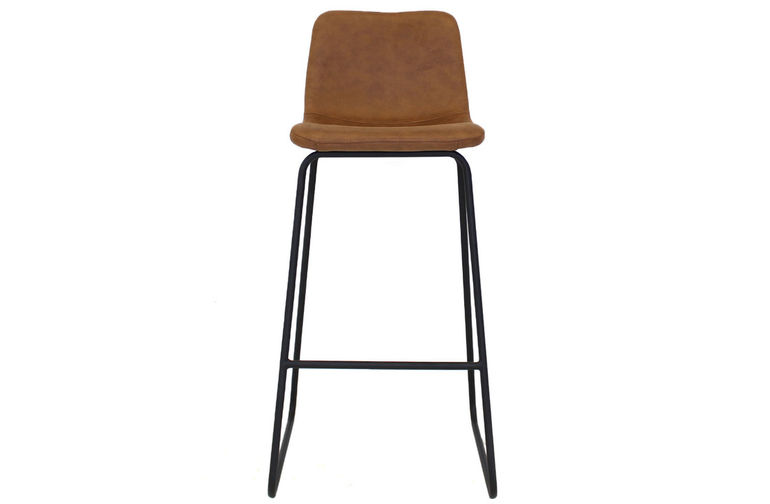Industriële cognac ''Byron'' barkruk - B48xD54xH102 cm