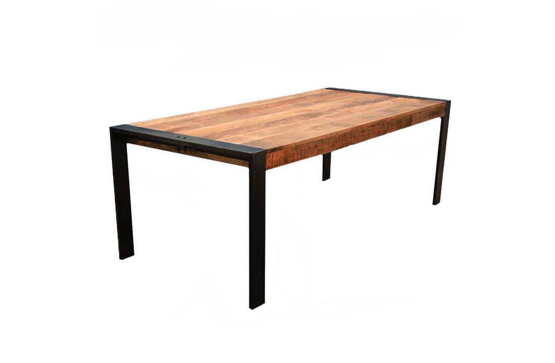 Industriële Bruine ''Cordoba'' Eettafel - B100xD220xH79 cm