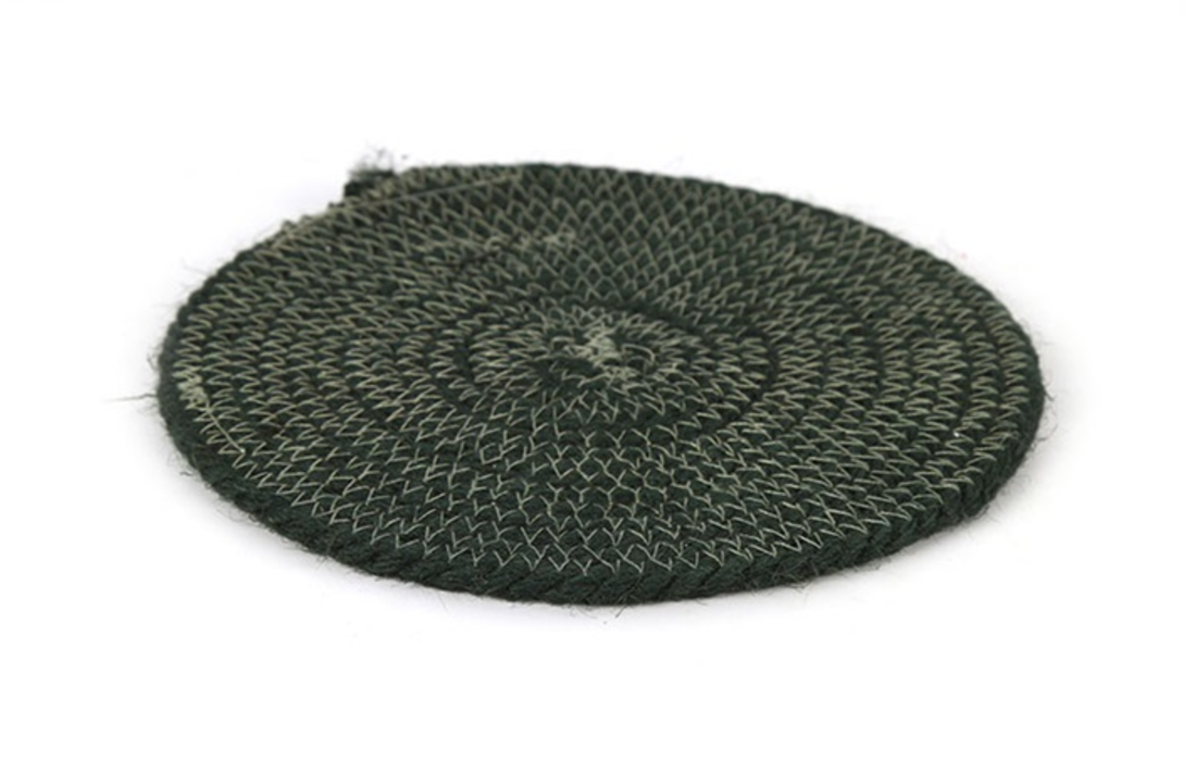 Onderzetter groen "Tosca" - L22xB22xH0,8 CM