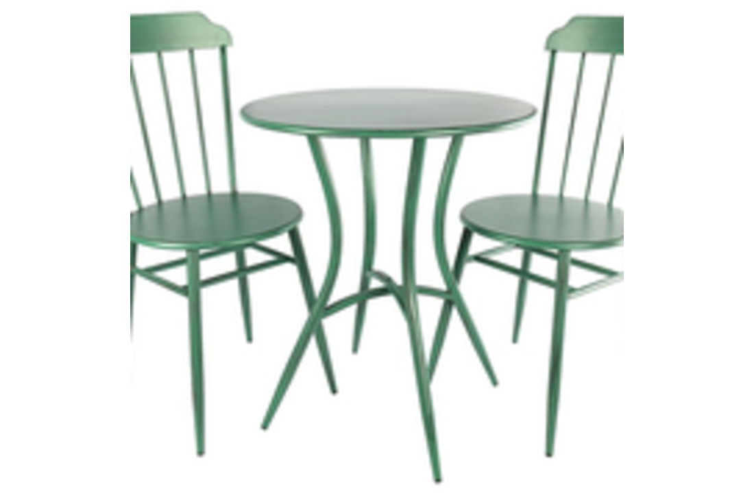 Industriële groene ''Florus'' Bistroset - 3 delig