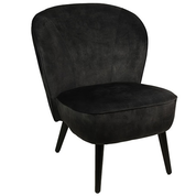 Industriële antraciete %27%27Denver%27%27 Cocktail stoel - L60xB69,5Hx76 cm