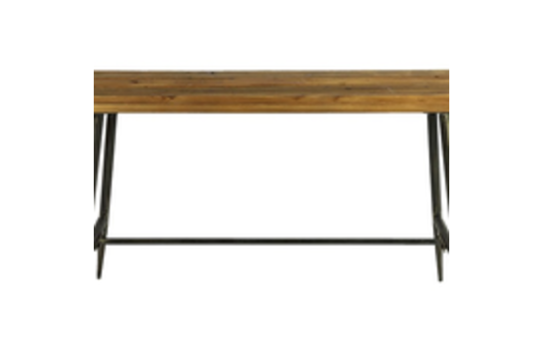 Industriële natuurlijke bruine ''Kittredge'' bank - L27,3xB90xH49 cm