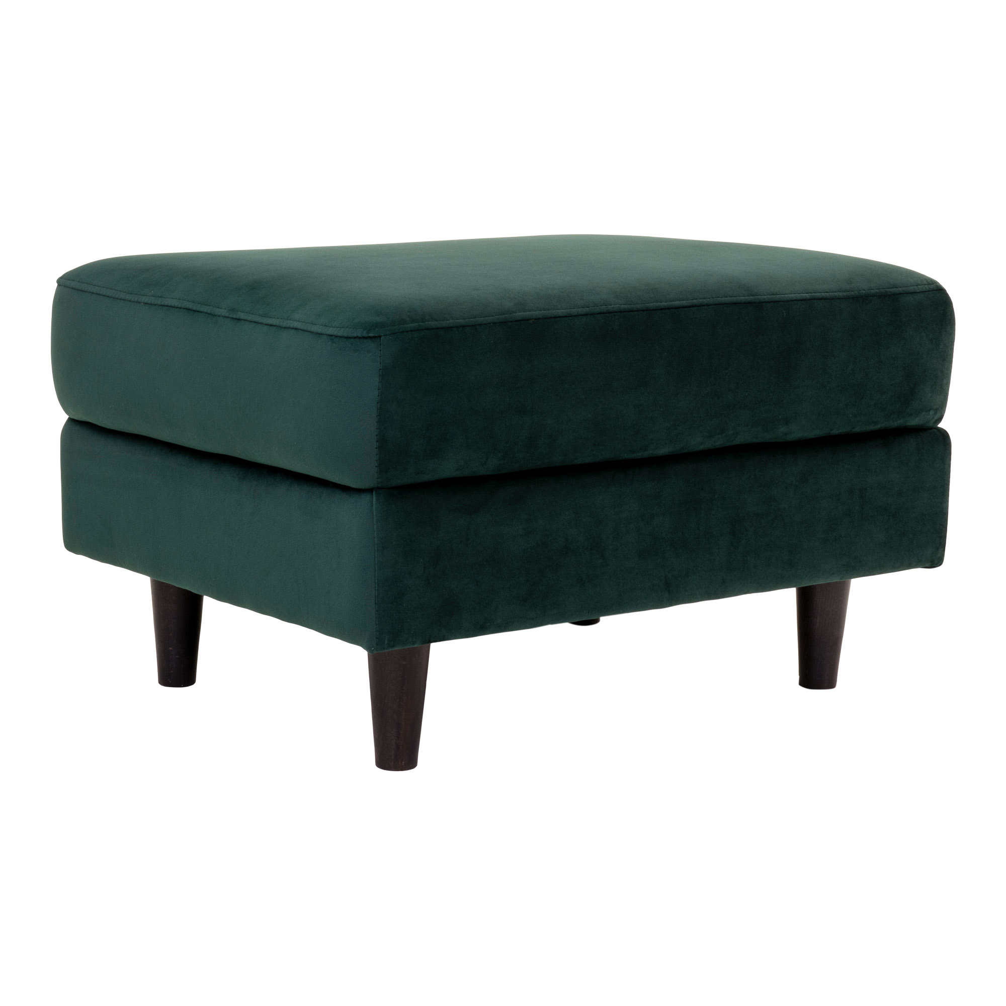 Moderne donker groene %27%27Bologna%27%27 pouf - L52xB68xH42 cm