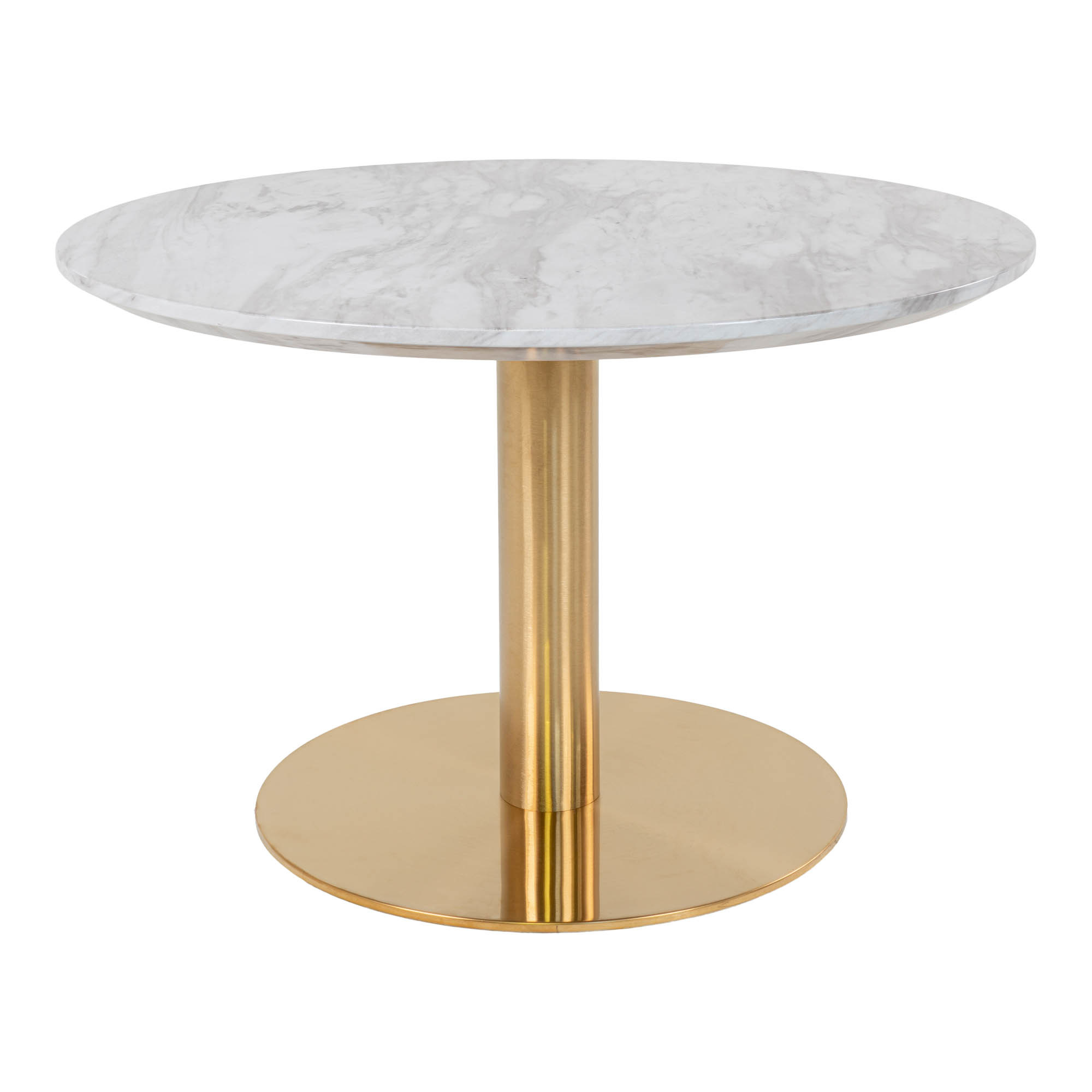 Moderne wit/gouden %27%27Bolzano%27%27 ronde koffietafel - L70xB70xH45 cmModerne wit/gouden %27%27Bolzano%27%27 ronde koffietafel - L70xB70xH45 cm