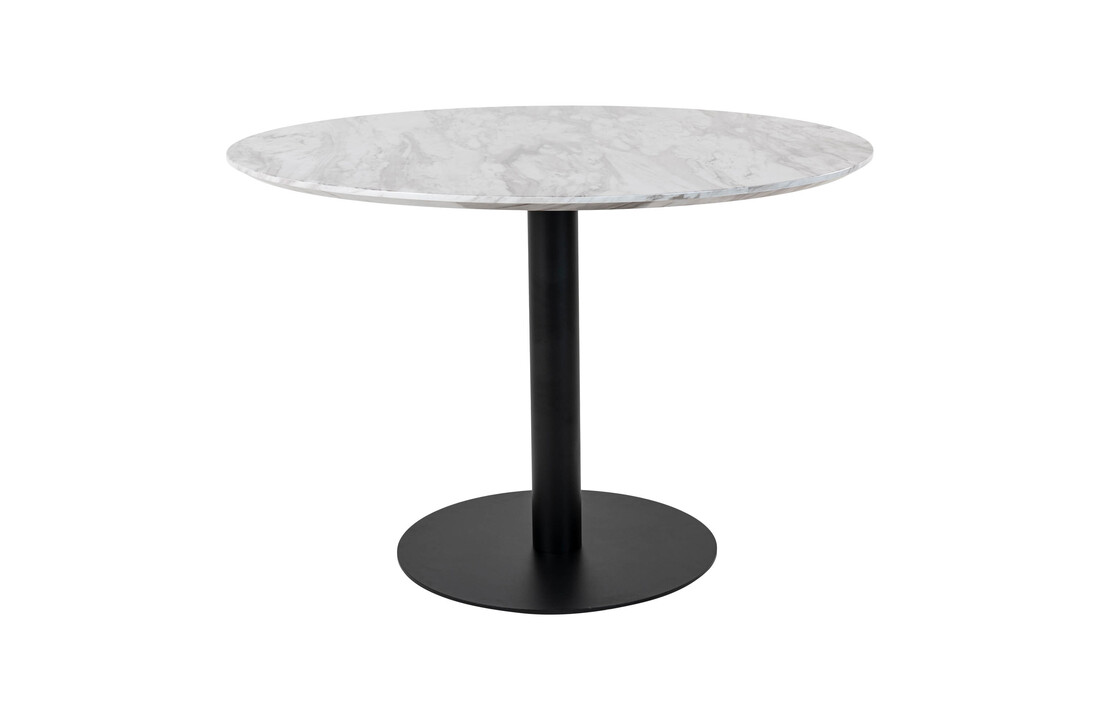 Moderne zwart/witte ''Bolzano'' ronde eetkamertafel - L110xB110xH75 cm
