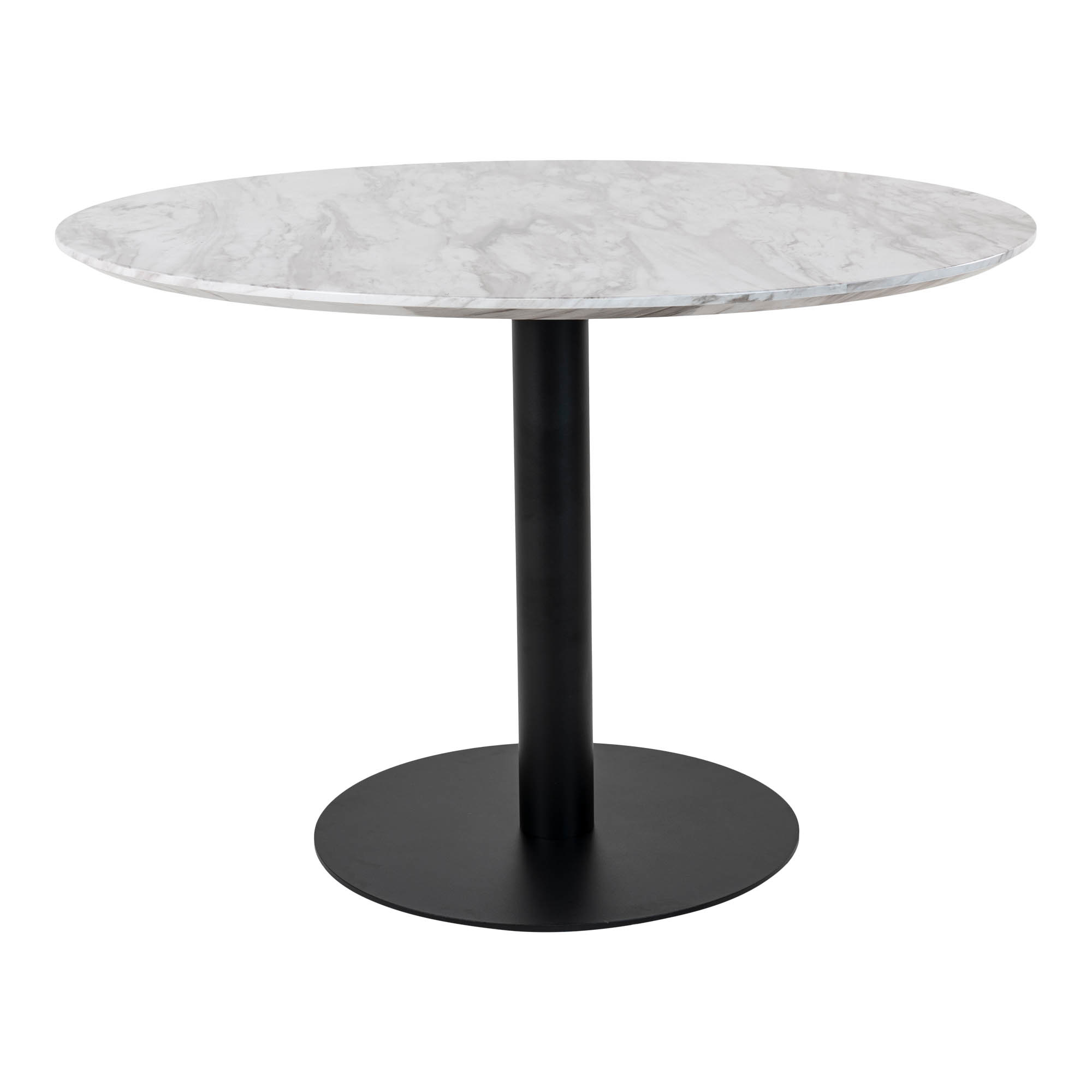 Moderne zwart/witte %27%27Bolzano%27%27 ronde eetkamertafel - L110xB110xH75 cm