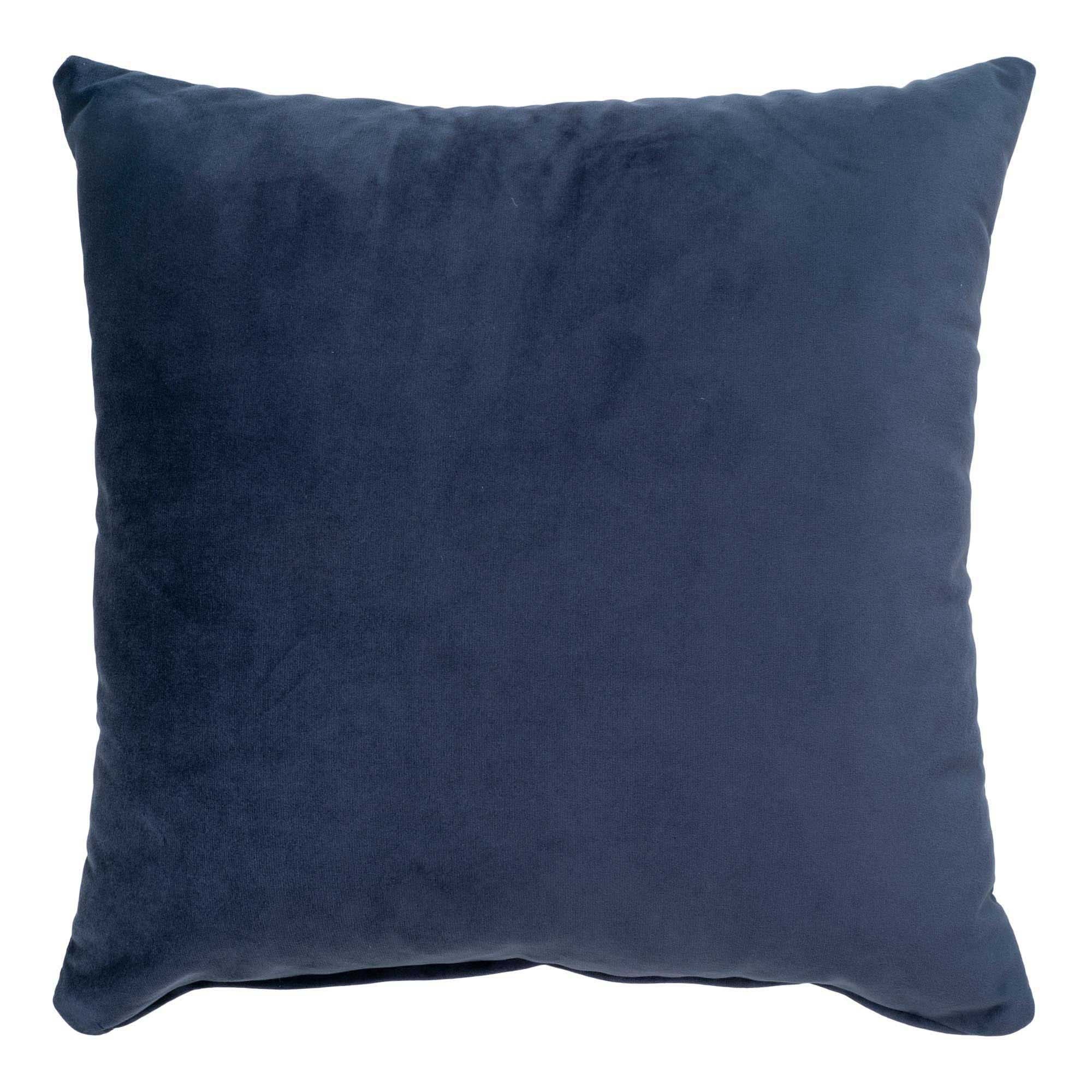 Moderne donker blauwe %27%27Lido%27%27 kussen - L40xB40xH10 cm