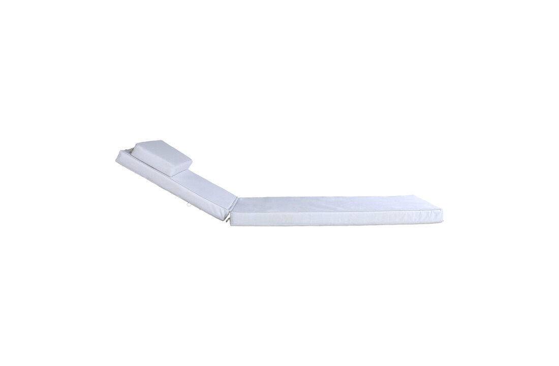 Moderne witte ''Andorra'' tuinstoel kussen - L200xB62xH6 cm