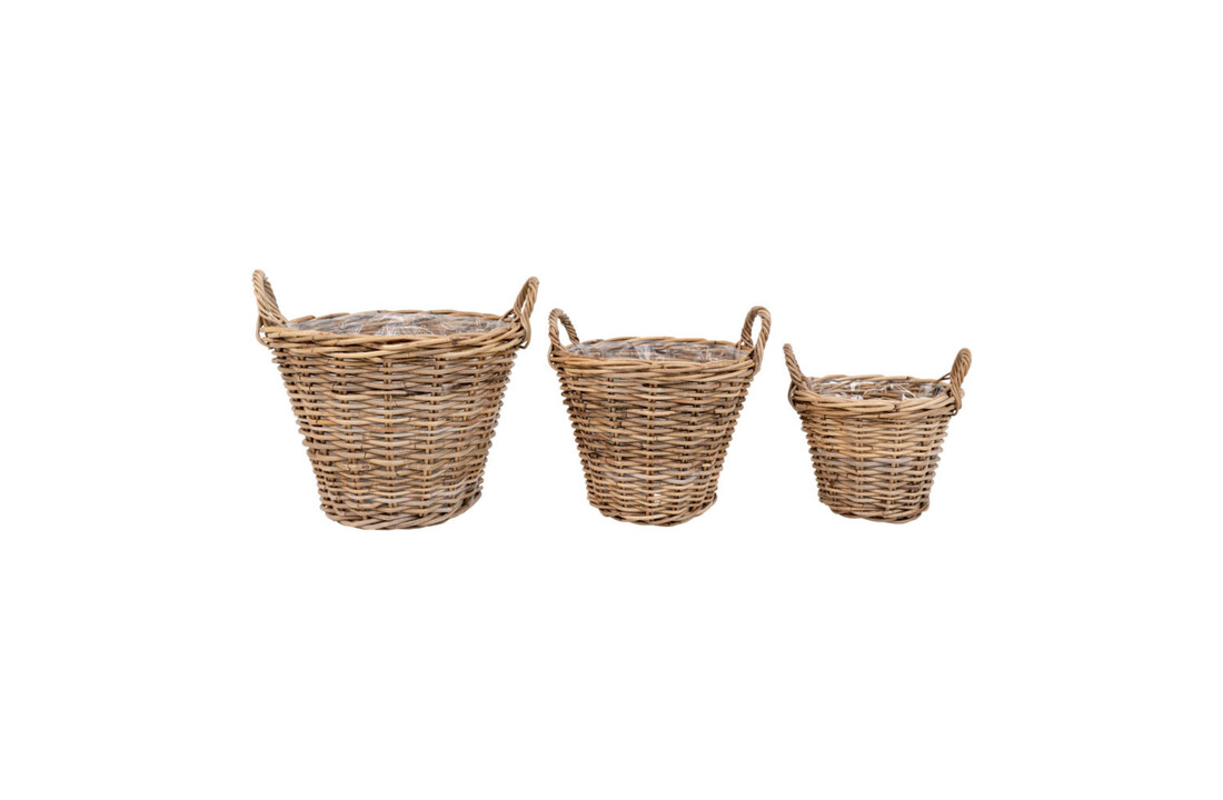 Moderne bruine ''Baya'' opbergmanden - 3 stuks