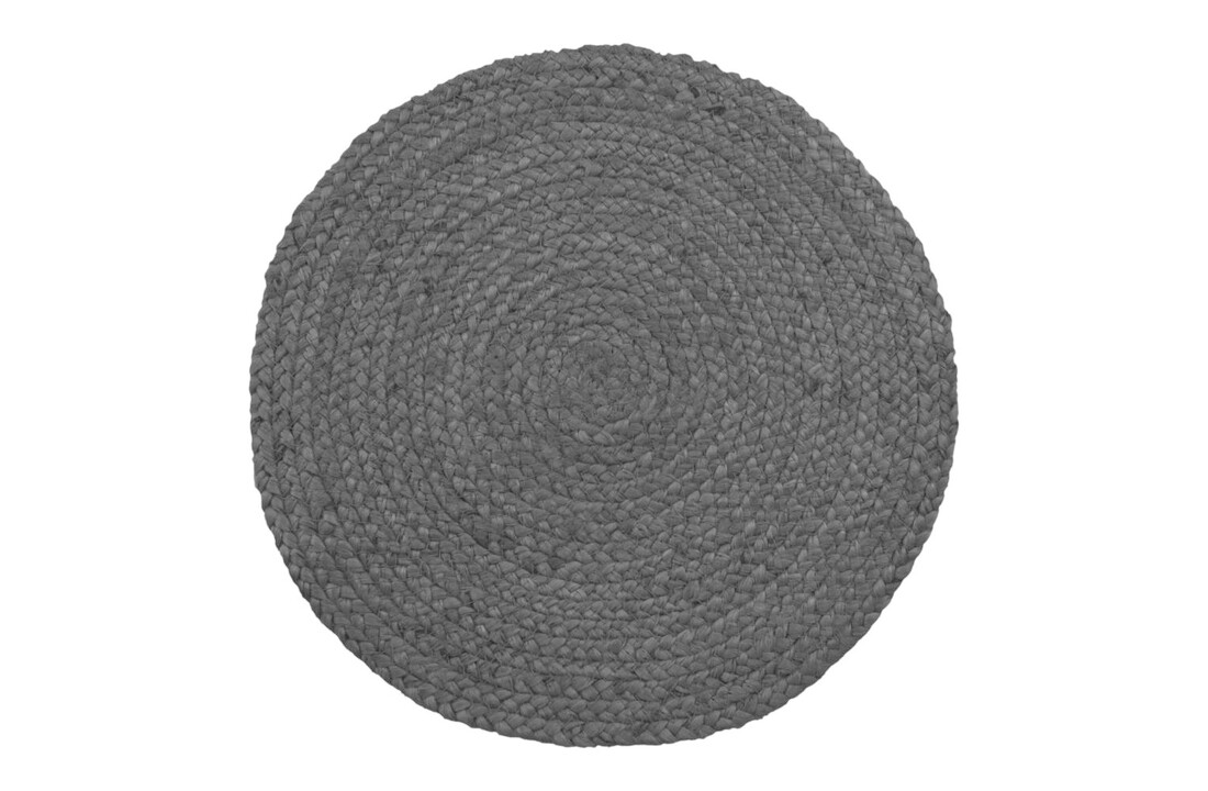Moderne zwarte jute ''Bombay'' placemat - L38xB38xH0,5 cm