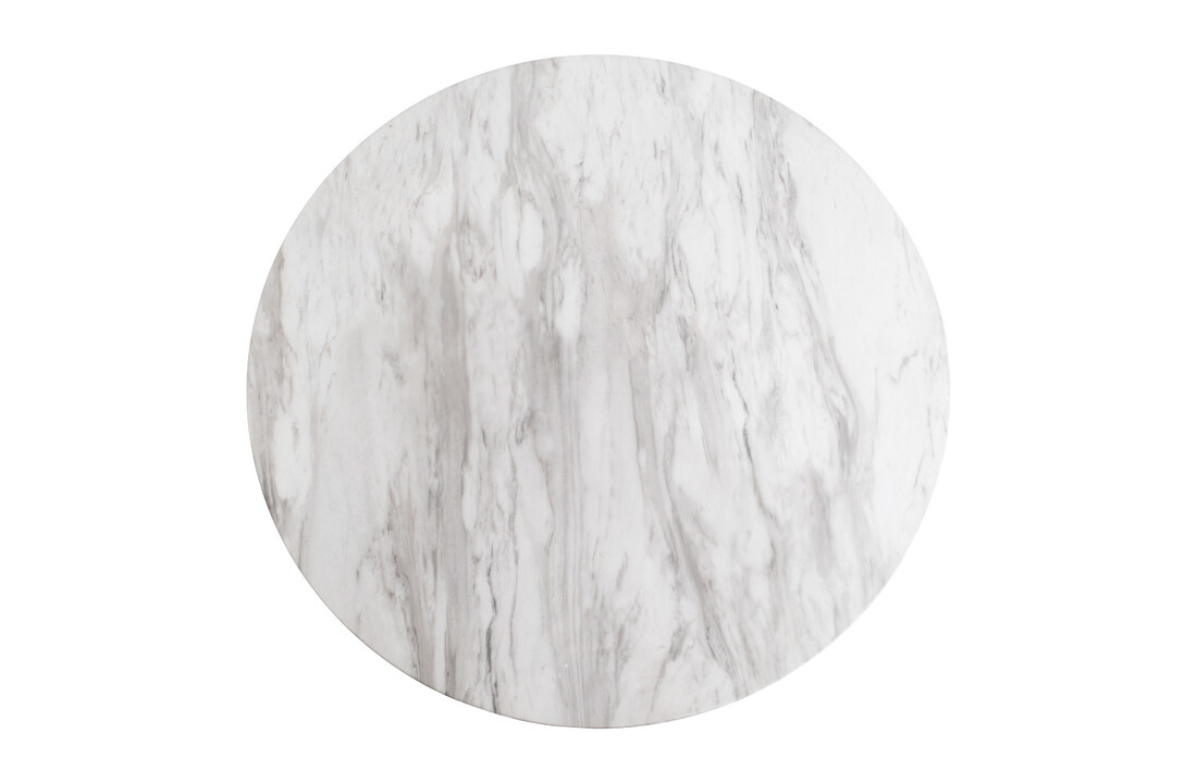 Moderne zwart/witte ''Bolzano'' ronde koffietafel - L70xB70xH45 cm