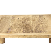 Industriële natuurlijke bruine %27%27Connor%27%27 vierkante plateau S - L20xB20xH6 cm