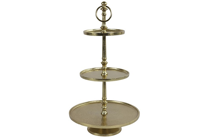 Industriële gouden %27%27Faya%27%27 etagere rond L - L27xB27xH49 cm