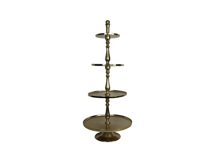 Industriële gouden%27%27Lucy %27%27 etagere M - L53xB53xH128 cm