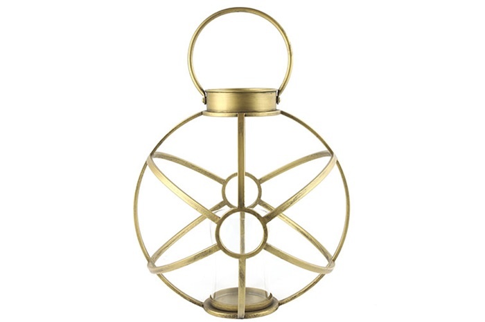 Moderne gouden %27%27Darcy%27%27 windlicht L - L35,2xB35,2xH36,5 cm