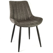Industriële antraciete %27%27Raphael%27%27 stoel - L58xB55xH85,5 cm