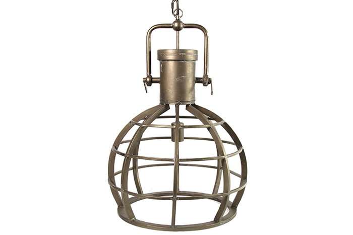 Industriële gouden %27%27Gustaf%27%27 pendant lamp E27 (220-240V) - L47,5xB47,5xH173,5 cm