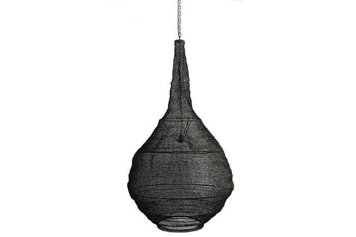 Moderne zwarte %27%27Bodhi%27%27 pendant lamp E27 XL - L70xB70xH125 cm