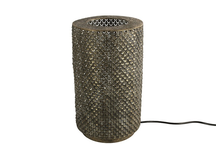 Moderne oud gouden %27%27Emesto%27%27 tafellamp E27 S - L20,5xB20,5xH35 cm