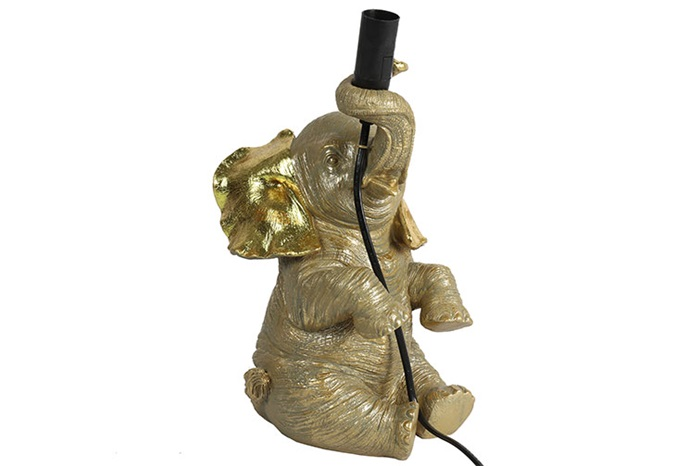 Moderne gouden %27%27Orwell%27%27 olifant lamp E14 - L18xB17xH30 cm