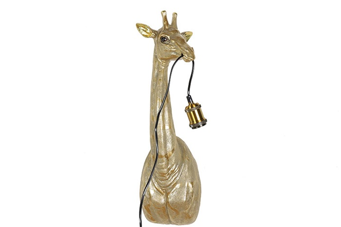 Moderne gouden %27%27Orwell%27%27 giraffe lamp E27 - L20,5xB19xH61 cm
