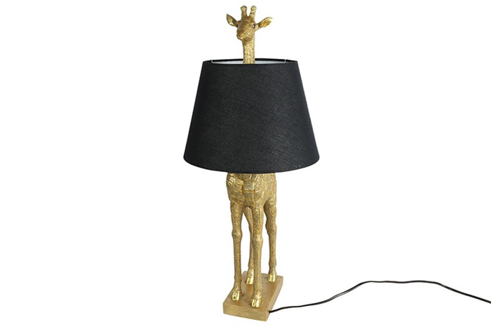 Moderne gouden %27%27Orwell%27%27 giraffe lamp E27 - L31,5xB30xH71 cm