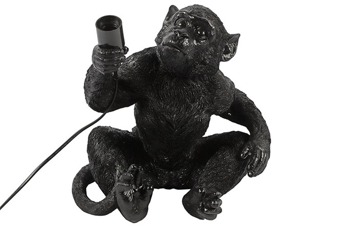 Moderne zwarte %27%27Cheeta %27%27 aap lamp E27 - L33xB31xH37,5 cm Moderne zwarte %27%27Cheeta %27%27 aap lamp E27 - L33xB31xH37,5 cm