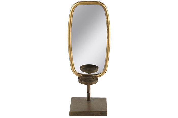 Moderne gouden %27%27David%27%27 spiegel - L16xB18xH48 cm